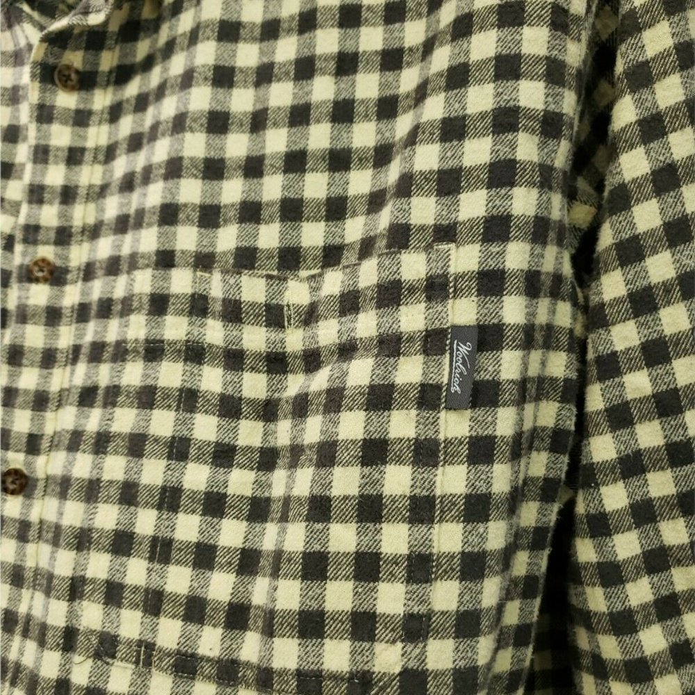 Woolrich Button Shirt Yellow & Black Check Mens 2XL